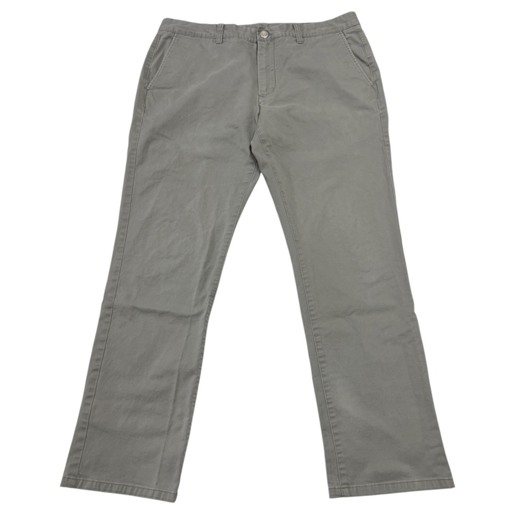 Bonobos Pants Men's Size 35x30 Tailored Fit Stretch Washed Chino Light Gray